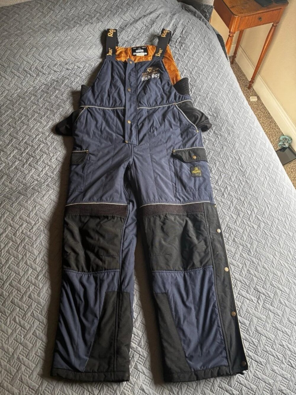 RefrigiWear 54 Gold Bib Overalls 7354R Mens Large Insulated Freezer